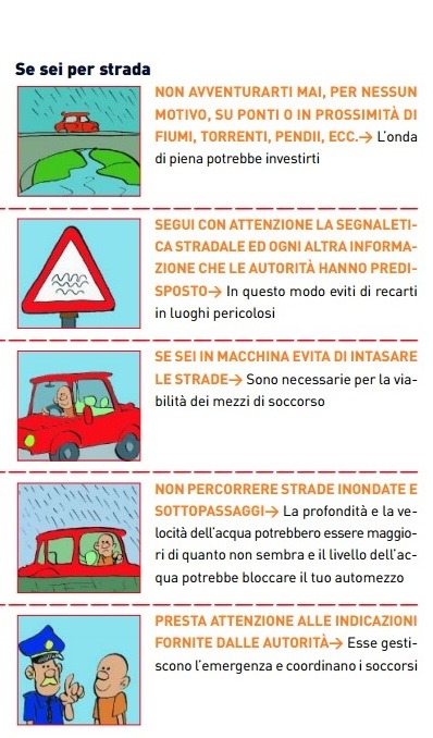 per strada alluvione